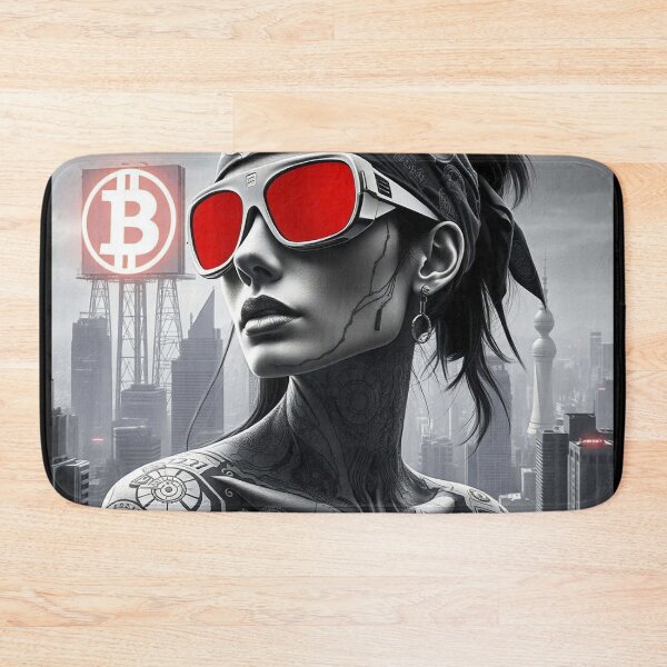 Item preview, Bitcoin Neon Rebel – Crypto Resistance Street Fashion designed and sold by Benito Del Ray.