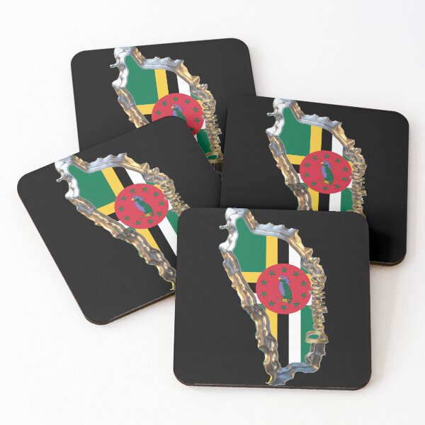 Item preview, Dominica map metallic designed and sold by Islandflowers.