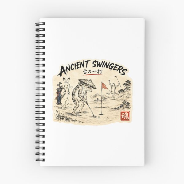 Item preview, Ancient Swingers – Japanese Choju-giga Golf Humor Sticker Art designed and sold by Locker39.