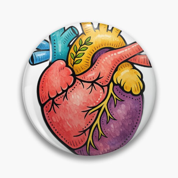 Item preview, Colorful Anatomical Heart for Cardiology Lovers designed and sold by eignvalue.