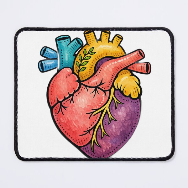 Item preview, Colorful Anatomical Heart for Cardiology Lovers designed and sold by eignvalue.