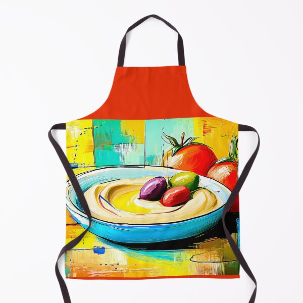 Item preview, Mediterranean Hummus Still Life - Fresh Tomatoes and Vibrant Color in a Contemporary Culinary Scene designed and sold by OlfactoART Studio.