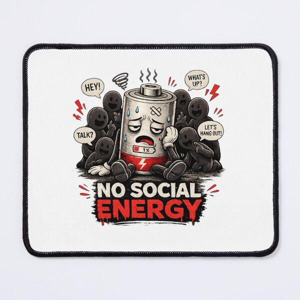 Item preview, No Social Energy Shirt – Introvert Mood Tee designed and sold by DesignTeamHub.