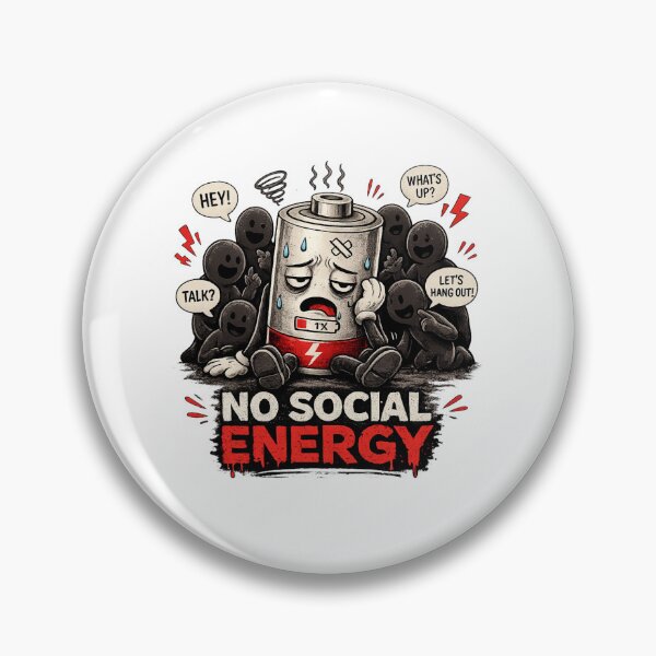 Aperçu de l'œuvre T-shirt « Pas d’énergie sociale » – T-shirt « Humeur introvertie » créée et vendue par DesignTeamHub.