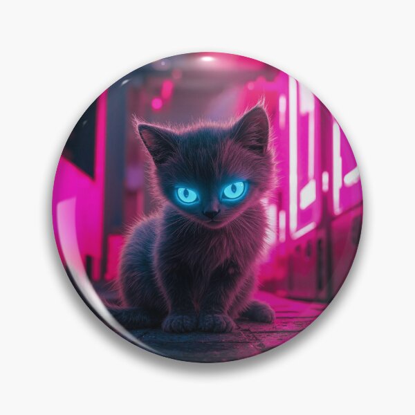 Item preview, Neon Cyber Kitten designed and sold by Xthes.