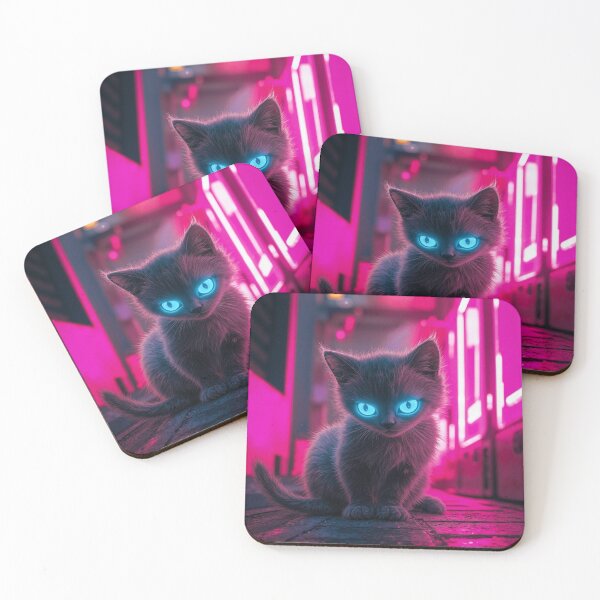 Item preview, Neon Cyber Kitten designed and sold by Xthes.