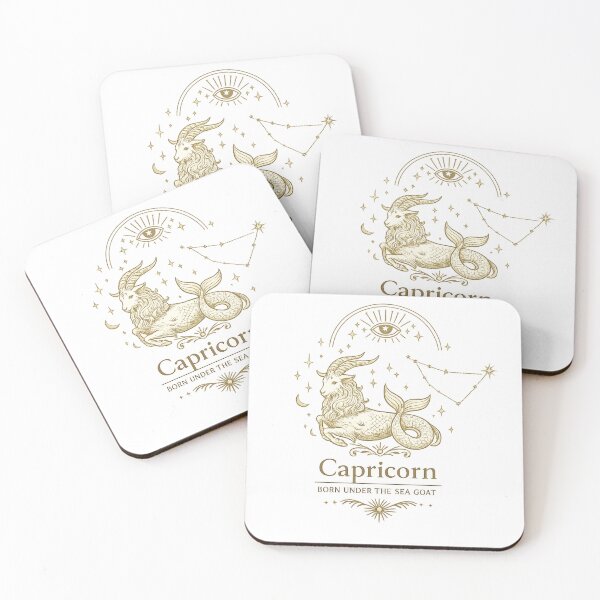 Item preview, Capricorn Zodiac Constellation Sea Goat | Luxury Celestial Astrology Art designed and sold by Emoji Emblems.