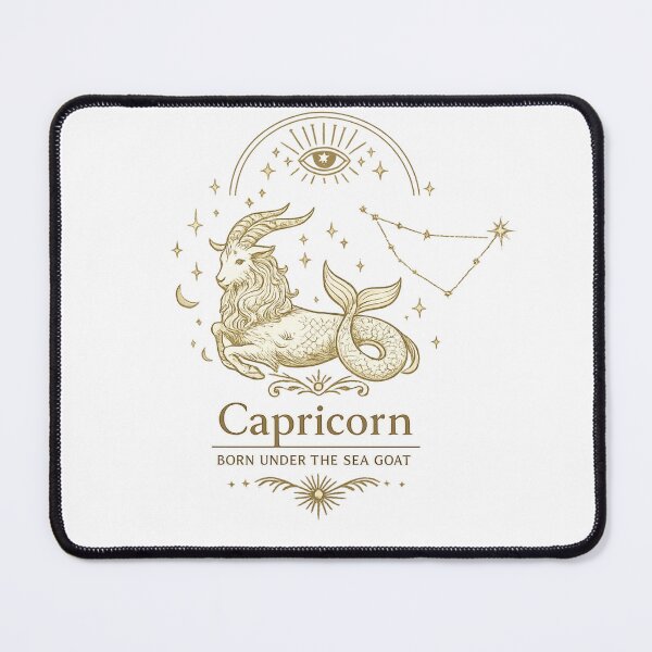 Item preview, Capricorn Zodiac Constellation Sea Goat | Luxury Celestial Astrology Art designed and sold by Emoji Emblems.