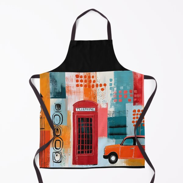 Item preview, London Icons in Living Color - Big Ben Red Telephone Booth and Classic Taxi Collage Art designed and sold by OlfactoART Studio.