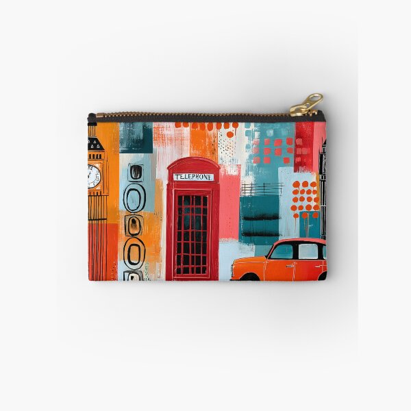 Item preview, London Icons in Living Color - Big Ben Red Telephone Booth and Classic Taxi Collage Art designed and sold by OlfactoART Studio.
