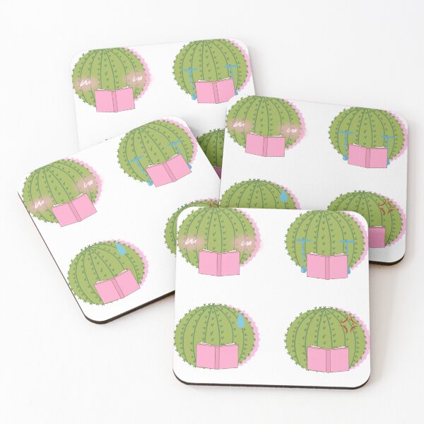 Item preview, Emotional Cactuses Reading | Blushing Crying Embarrassed, Angry designed and sold by Nyxander's Bookish Catalogue.