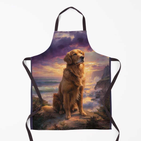 Item preview, Golden Retriever on a Cliff Overlooking the Ocean designed and sold by PetsArt.