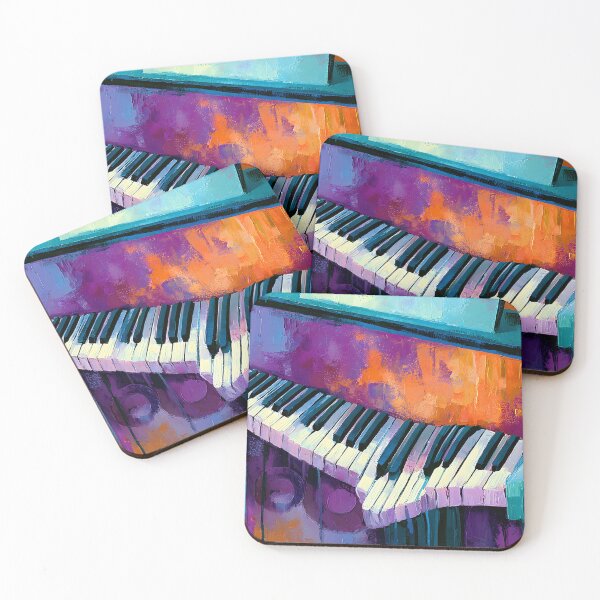 Item preview, Abstract Keys in Chromatic Motion - Piano Rhythms Expressed Through Vibrant Color and Contrast designed and sold by OlfactoART Studio.