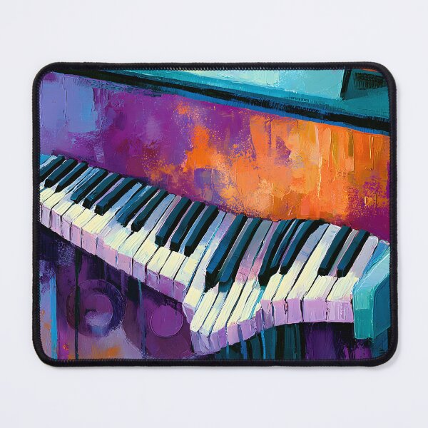 Item preview, Abstract Keys in Chromatic Motion - Piano Rhythms Expressed Through Vibrant Color and Contrast designed and sold by OlfactoART Studio.