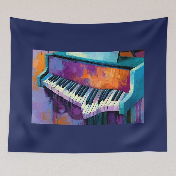 Item preview, Abstract Keys in Chromatic Motion - Piano Rhythms Expressed Through Vibrant Color and Contrast designed and sold by OlfactoART Studio.