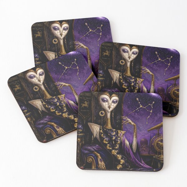 Item preview, Celestial Sagittarius Owl Queen - Zodiac Moon Goddess designed and sold by Natalia-Vlad.