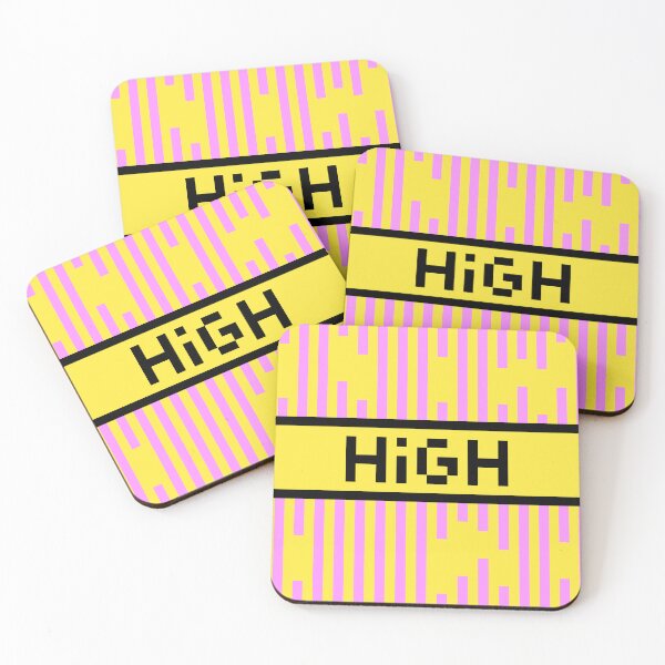 Item preview, HIGH — Pixel Art Word | Retro 8-Bit Two-Tone Typography designed and sold by Mouremandier.