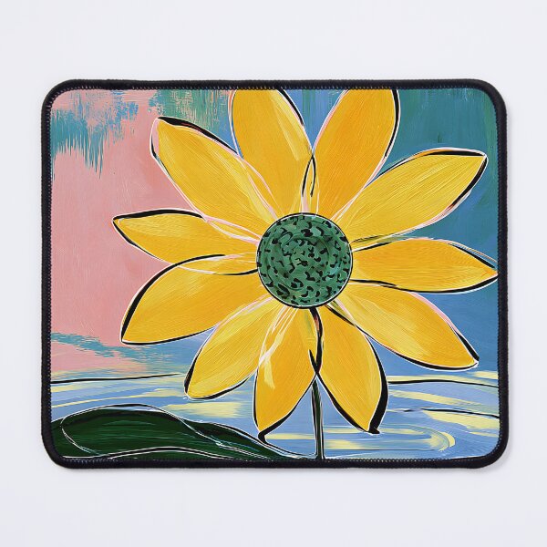 Item preview, Sunflower Rising Above Color - Radiant Petals and Swirling Patterns in a Vibrant Floral Dream designed and sold by OlfactoART Studio.