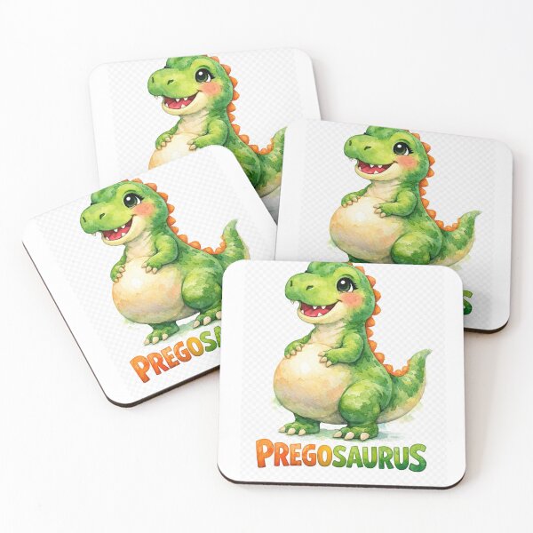Item preview, Pregosaurus Cute Pregnant T-Rex Watercolor Mom Gift designed and sold by Print Loft.