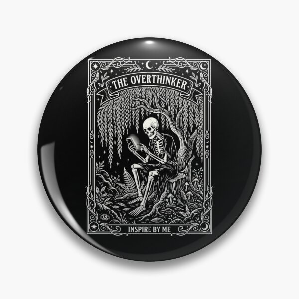 Item preview, The Overthinker Tarot Card Skeleton Smartphone Goth Aesthetic designed and sold by InspireByYou™.