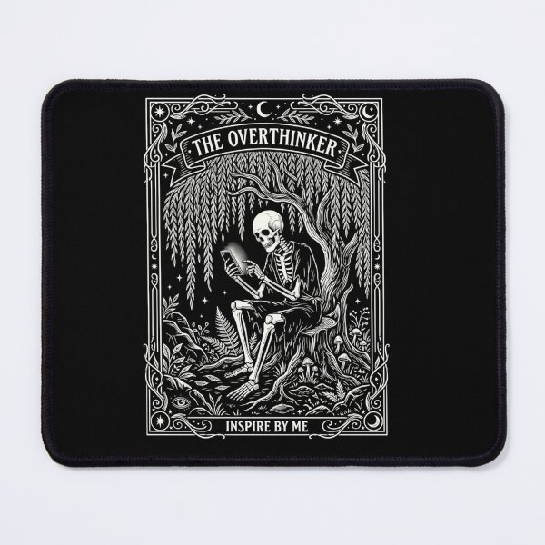 Item preview, The Overthinker Tarot Card Skeleton Smartphone Goth Aesthetic designed and sold by InspireByYou™.