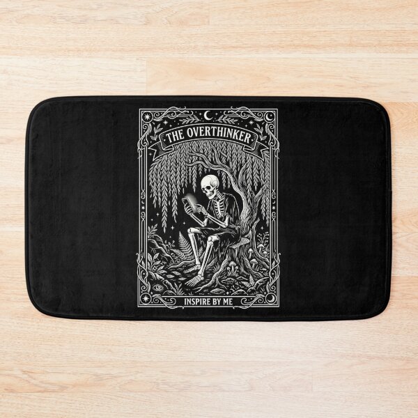 Item preview, The Overthinker Tarot Card Skeleton Smartphone Goth Aesthetic designed and sold by InspireByYou™.