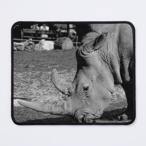 Item preview, Majestic Rhino Portrait: Black and White Wildlife Photography designed and sold by Apex_Visuals.