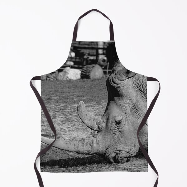 Item preview, Majestic Rhino Portrait: Black and White Wildlife Photography designed and sold by Apex_Visuals.