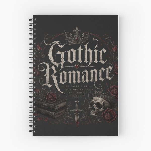 Item preview, Gothic Romance Reader Gift | Dark Academia Book Lover Design | He Falls First But She Writes the Ending designed and sold by The Salted Lime Cape Cod .