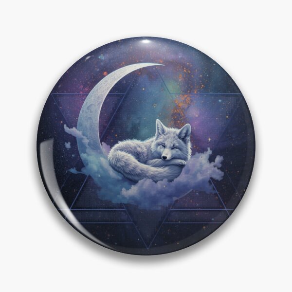 Item preview, Sleeping Arctic Fox Moon Fantasy Aesthetic Design designed and sold by rafmv.