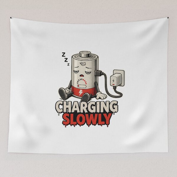Item preview, Charging Slowly Shirt – Introvert Recovery Mode Tee designed and sold by DesignTeamHub.