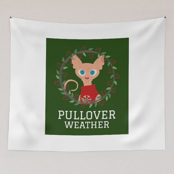 Item preview, funny cute dog wearing winter jumper designed and sold by Hevzy.
