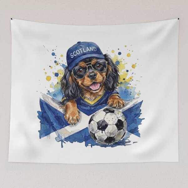 Item preview, Cavalier King Charles Black and Tan World Cup Scotland Suppawter designed and sold by The Suppawters.