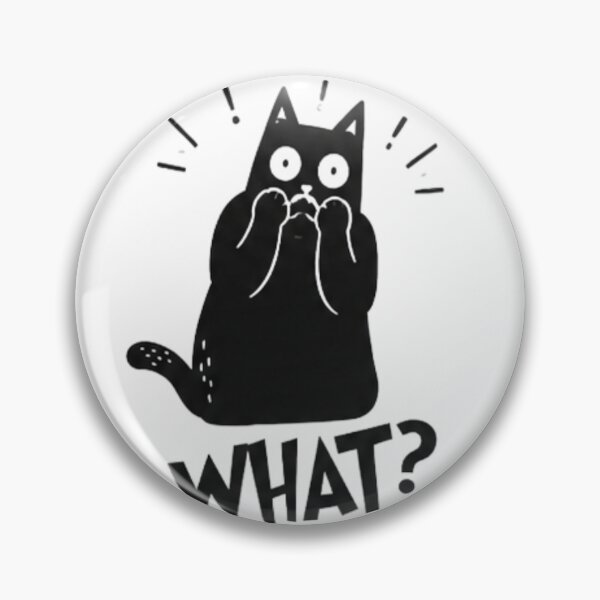 Item preview, Funny black cat silhouette - what meme collection designed and sold by SrumbleArt.