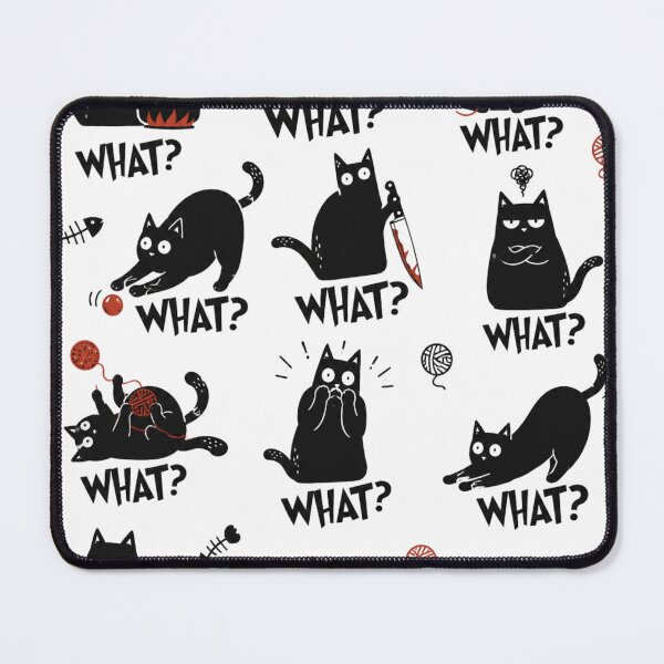 Item preview, Funny black cat silhouette - what meme collection designed and sold by SrumbleArt.