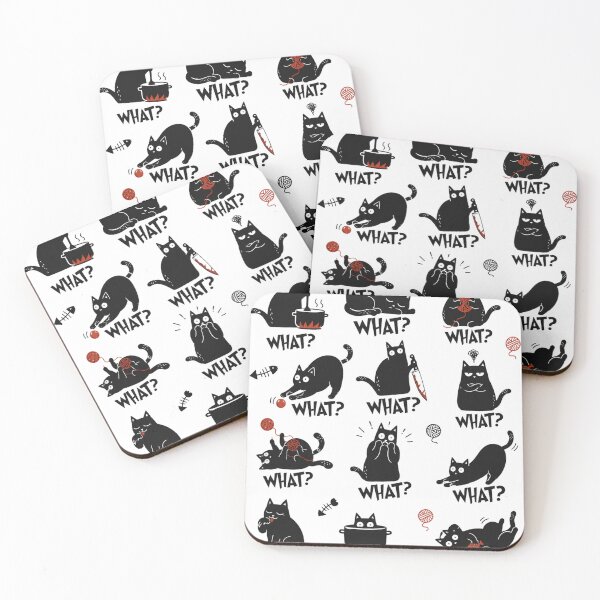Item preview, Funny black cat silhouette - what meme collection designed and sold by SrumbleArt.
