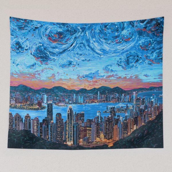 Item preview, Starry Night Over Hong Kong  designed and sold by FlowerSeller1.
