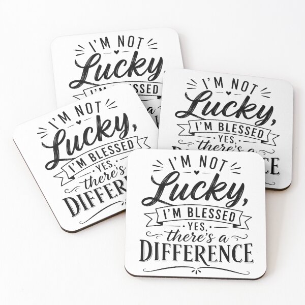 Item preview, I'm not lucky, I'm blessed. Yes, there's a difference. designed and sold by BlueBerry45.