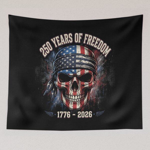 Item preview, Funny Skeleton 250 Years 1776-2026 4th Of July designed and sold by Majnon8bp.