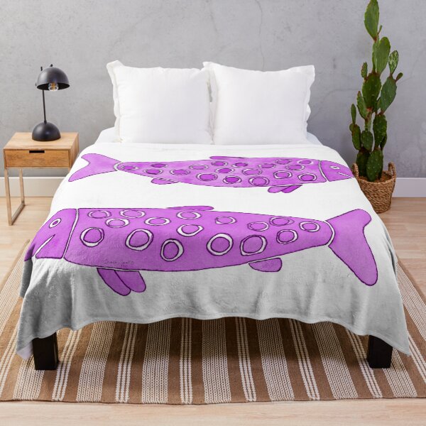 Item preview, Purple Spotted Watercolor Fish designed and sold by AlinaArt&Design.