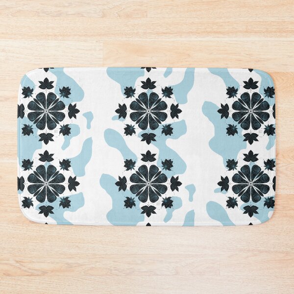 Item preview, Black and blue flowers designed and sold by Vivinedrawsells.