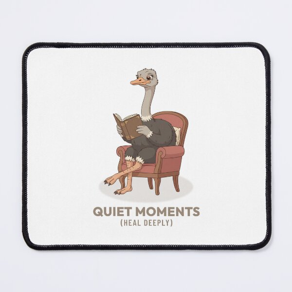 Item preview, Cozy Ostrich Reading a Book Vintage Aesthetic designed and sold by Cozy Vintage Animal.