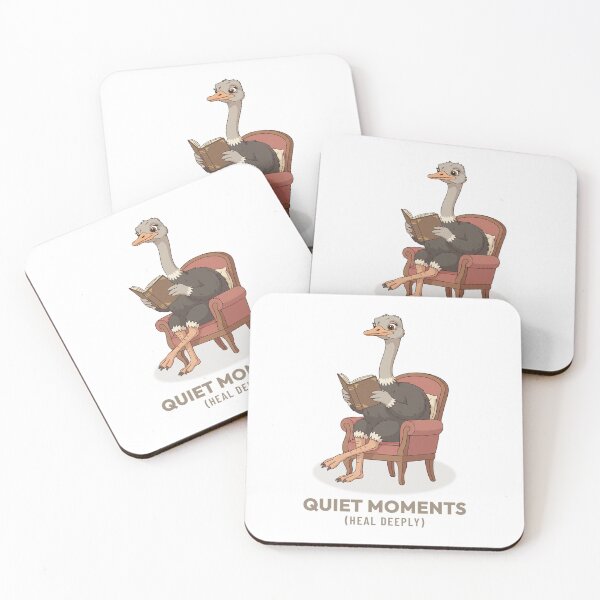 Item preview, Cozy Ostrich Reading a Book Vintage Aesthetic designed and sold by Cozy Vintage Animal.