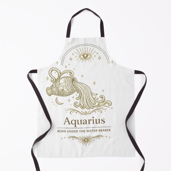 Item preview, Aquarius Zodiac Symbol | Luxury Water Bearer Astrology Art | Celestial Horoscope Design designed and sold by Emoji Emblems.