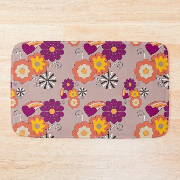 Item preview, Retro flowers with spirals designed and sold by BritishDelights.