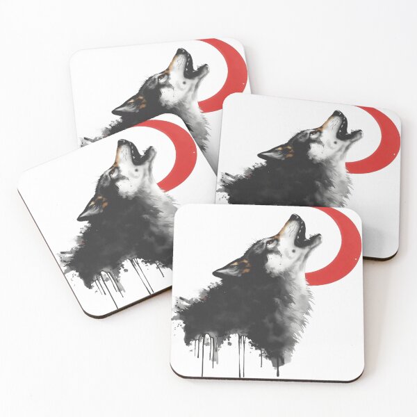 Item preview, Wolf Howling at the Red Crescent Moon designed and sold by ItzLacarth.