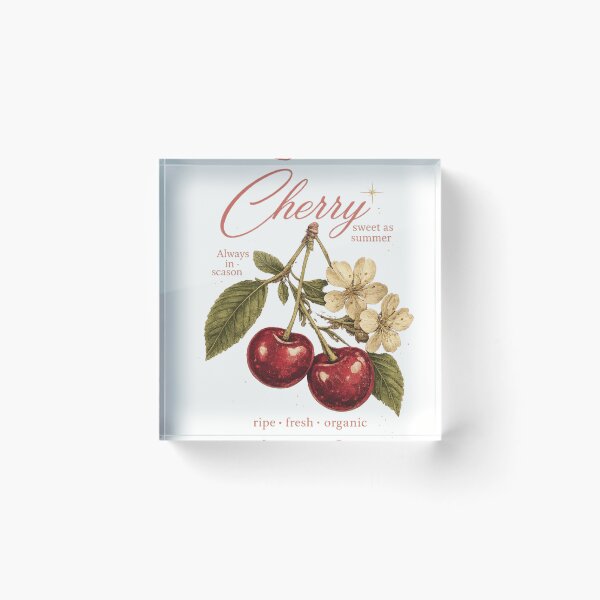 Item preview, Vintage Cherry Sweet As Summer Botanical Illustration designed and sold by ZENVIRART.