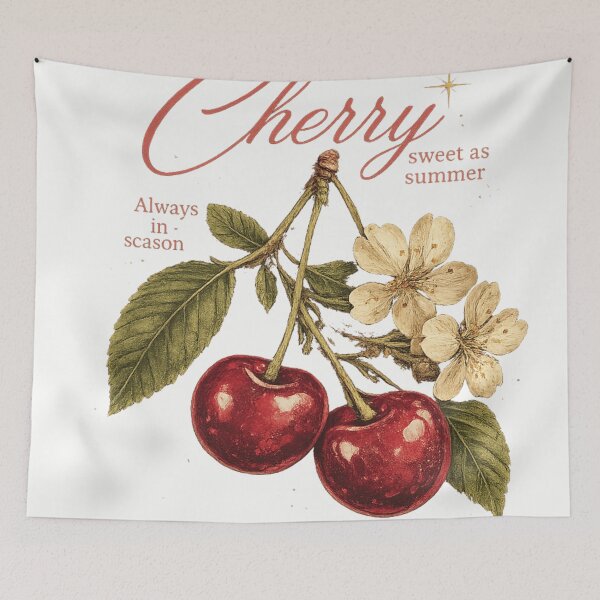 Item preview, Vintage Cherry Sweet As Summer Botanical Illustration designed and sold by ZENVIRART.