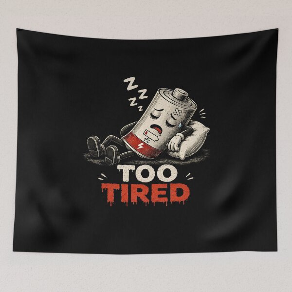 Item preview, Too Tired Shirt – Low Energy Aesthetic Tee designed and sold by DesignTeamHub.