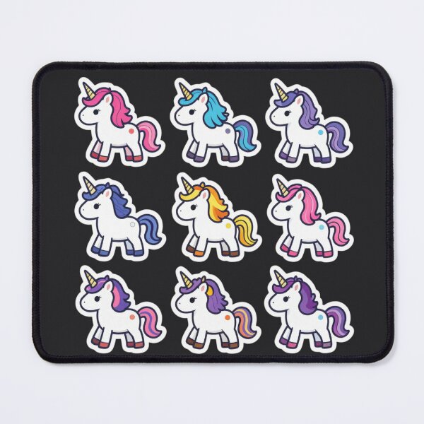 Item preview, Cute Kawaii Unicorn Sticker Pack — 9 Colorful Unicorn Characters | Pastel Fantasy Animal Collection designed and sold by Yasmine Mohammed.